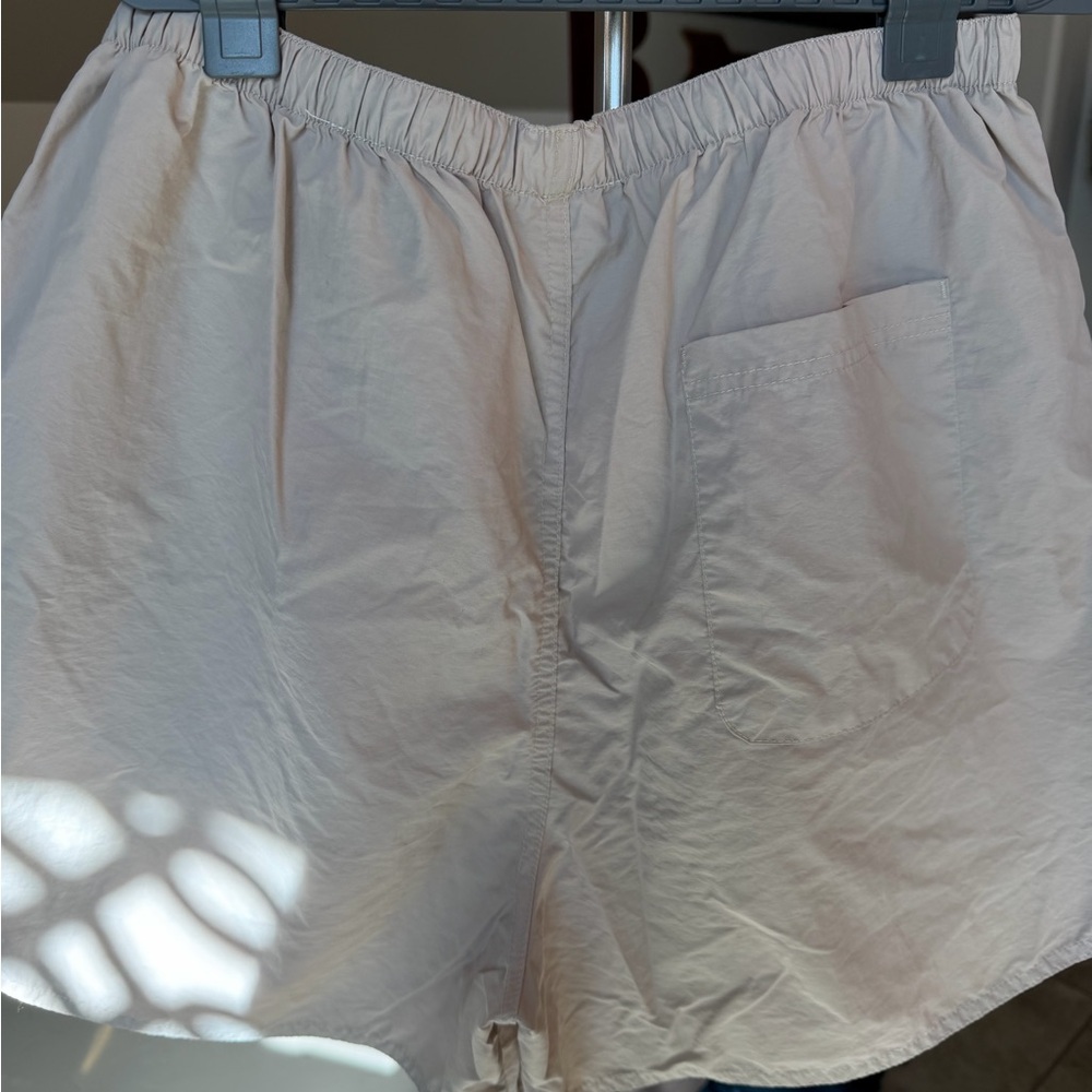 Essentials Cream Nylon Medium Drawstring Shorts - image 6